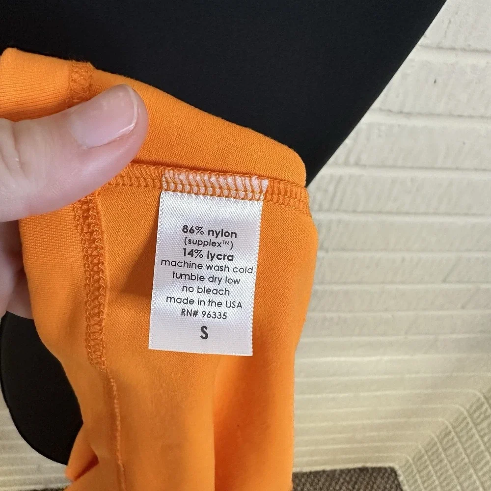 Susana Monaco Poplin Tube Flared Pleated Sleeveless Top Sz S Orange Summer